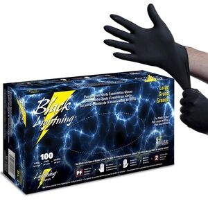 Black Lightning Nitrile Examination Gloves 100 pack hardware tools mechanic